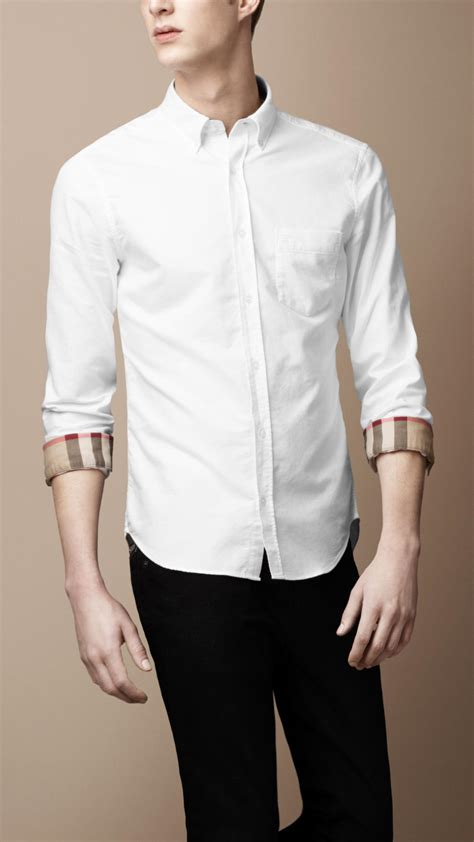 all white burberry shirt|burberry white shirt sale.